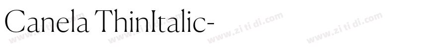Canela ThinItalic字体转换
